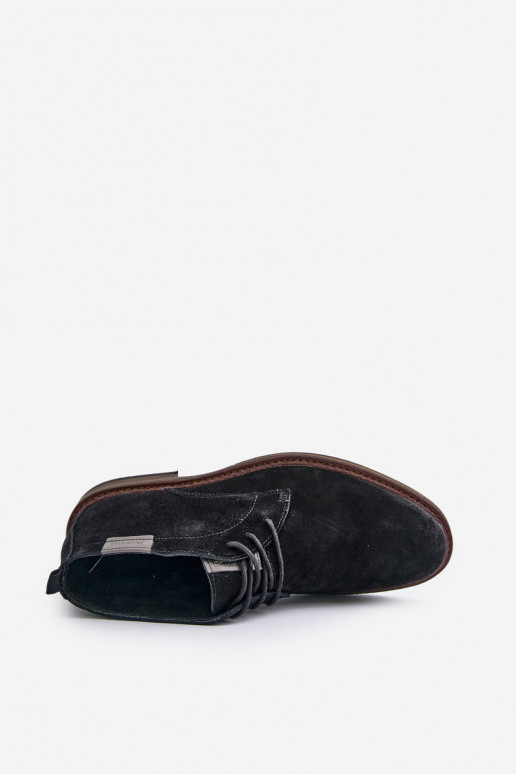 Zomšiniai batai Vyriški su raišteliais Big Star OO174146 juodos spalvos