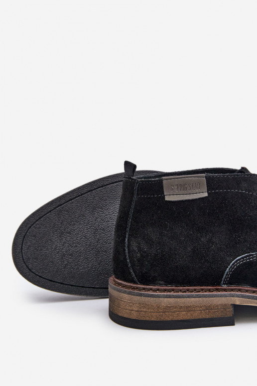 Zomšiniai batai Vyriški su raišteliais Big Star OO174146 juodos spalvos
