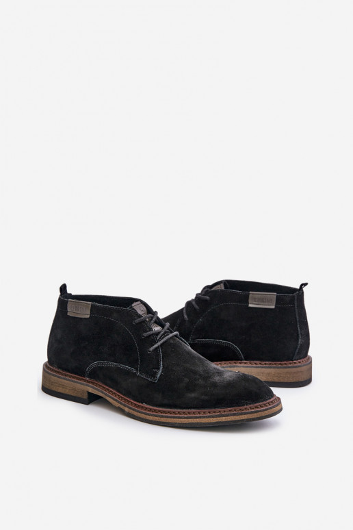 Zomšiniai batai Vyriški su raišteliais Big Star OO174146 juodos spalvos