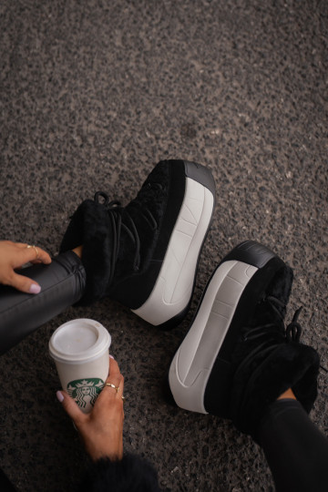 Oda sniego batai Moteriškas Ant storo pado su kailiuku Big Star OO274A206 juodos spalvos 2