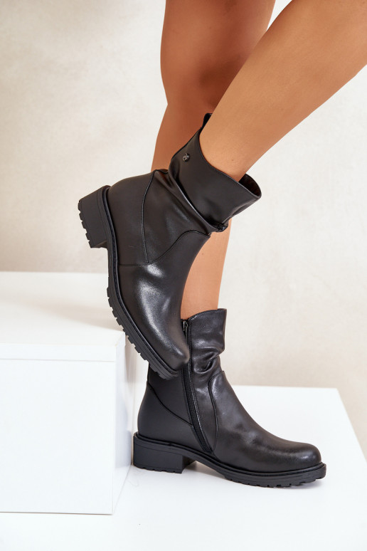 Oda Moteriški aulinukai pašiltinti Su raukiniais juodos spalvos Vinceza 66714