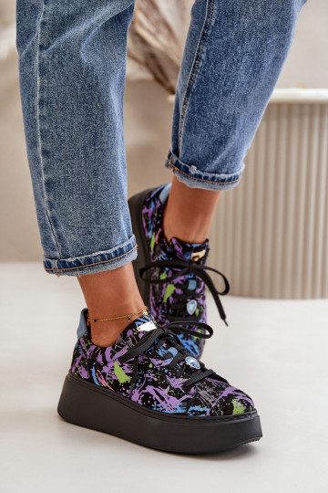 Oda sportiniai bateliai su platforma Tai turiciejka 06191-05 Violetinės spalvos