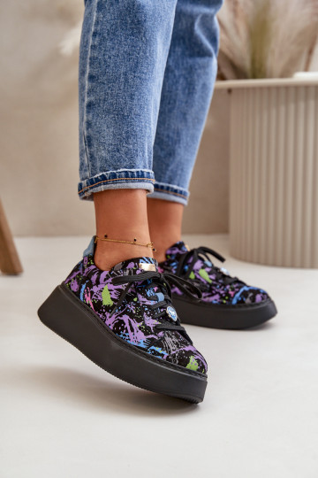 Oda sportiniai bateliai su platforma Tai turiciejka 06191-05 Violetinės spalvos 2