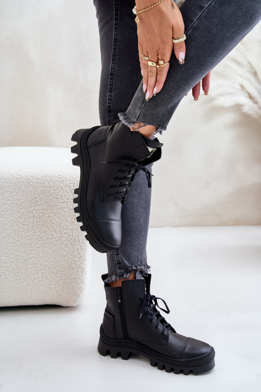 Zazoo 2831 Moteriški aulinukai Pagaminta iš natūralios odos juodos spalvos