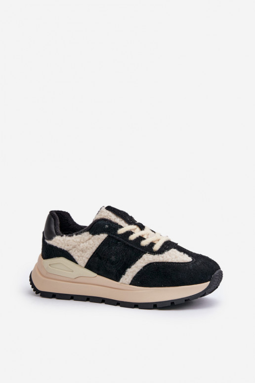 pašiltinti Sneakers modelio batai Moteriškas Oda Big Star OO274A318 HI-POLY SYSTEM juodos spalvos pašiltinti Sneakers modelio batai Moteriškas Oda Big Star OO274A318 HI-POLY SYSTEM juodos spalvos