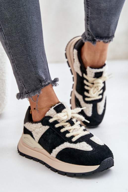 pašiltinti Sneakers modelio batai Moteriškas Oda Big Star OO274A318 HI-POLY SYSTEM juodos spalvos pašiltinti Sneakers modelio batai Moteriškas Oda Big Star OO274A318 HI-POLY SYSTEM juodos spalvos