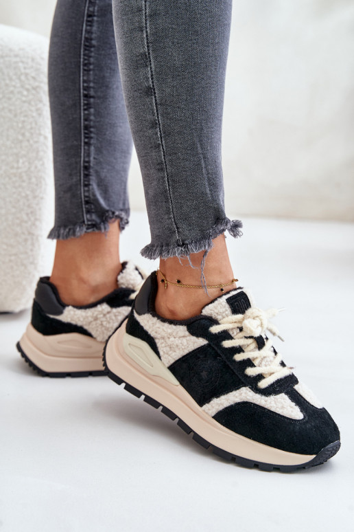 pašiltinti Sneakers modelio batai Moteriškas Oda Big Star OO274A318 HI-POLY SYSTEM juodos spalvos pašiltinti Sneakers modelio batai Moteriškas Oda Big Star OO274A318 HI-POLY SYSTEM juodos spalvos