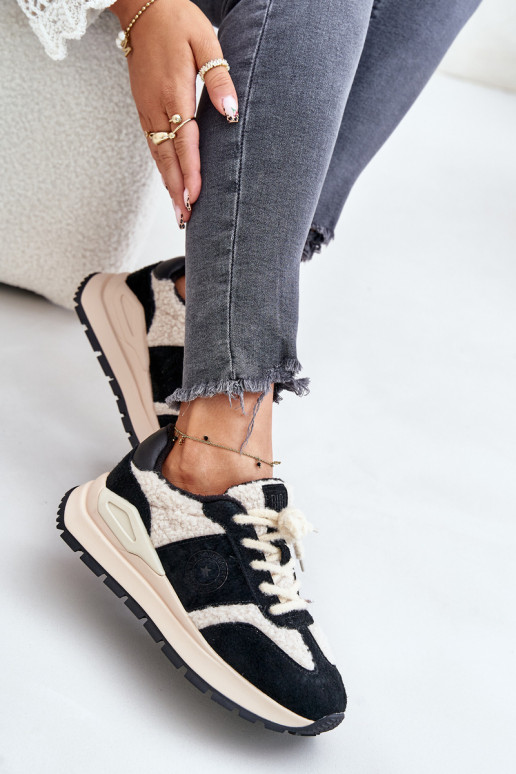 pašiltinti Sneakers modelio batai Moteriškas Oda Big Star OO274A318 HI-POLY SYSTEM juodos spalvos pašiltinti Sneakers modelio batai Moteriškas Oda Big Star OO274A318 HI-POLY SYSTEM juodos spalvos