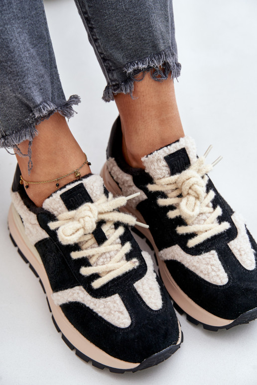 pašiltinti Sneakers modelio batai Moteriškas Oda Big Star OO274A318 HI-POLY SYSTEM juodos spalvos pašiltinti Sneakers modelio batai Moteriškas Oda Big Star OO274A318 HI-POLY SYSTEM juodos spalvos