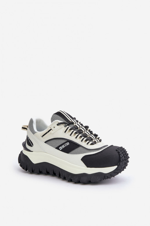 Oda Sneakers modelio batai Moteriškas su platforma Big Star OO274A220 HI-POLY SYSTEM Baltos-juodos spalvos