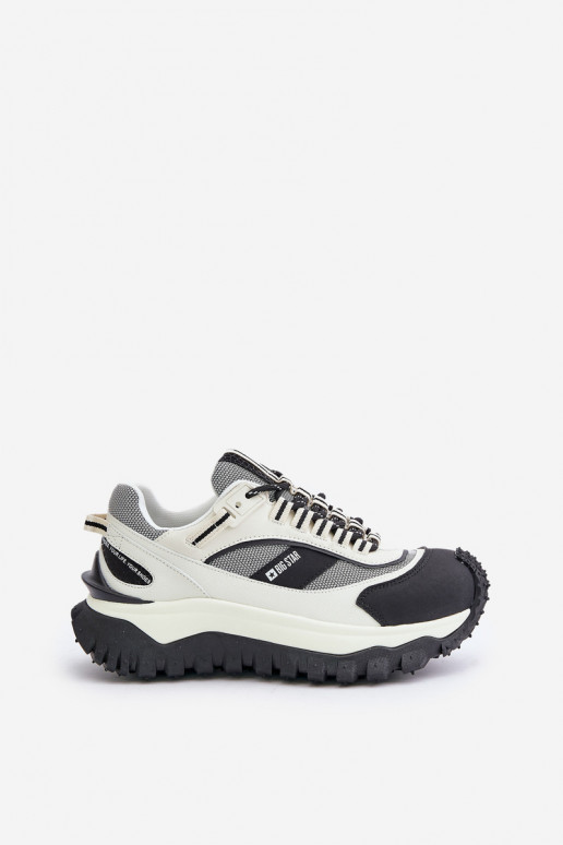 Oda Sneakers modelio batai Moteriškas su platforma Big Star OO274A220 HI-POLY SYSTEM Baltos-juodos spalvos