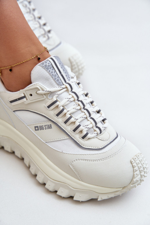 Oda Sneakers modelio batai Moteriškas su platforma Big Star OO274A221 HI-POLY SYSTEM baltos spalvos