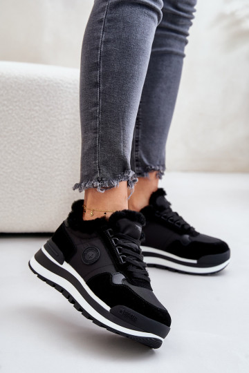 Sneakers modelio batai Moteriškas pašiltinti su platforma Big Star OO274A216 juodos spalvos 2