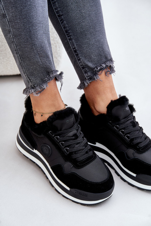 Sneakers modelio batai Moteriškas pašiltinti su platforma Big Star OO274A216 juodos spalvos Sneakers modelio batai Moteriškas pašiltinti su platforma Big Star OO274A216 juodos spalvos