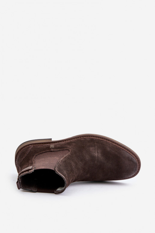 iš zomšos stilingi aulinukai Vyriški Big Star OO174155 rudos spalvos