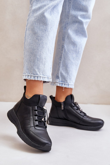 pašiltinti sportiniai bateliai Oda Į Pilį Artiker 55C0041 juodos spalvos 2