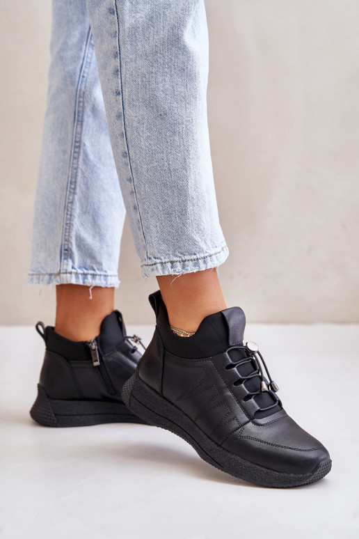 pašiltinti sportiniai bateliai Oda Į Pilį Artiker 55C0041 juodos spalvos