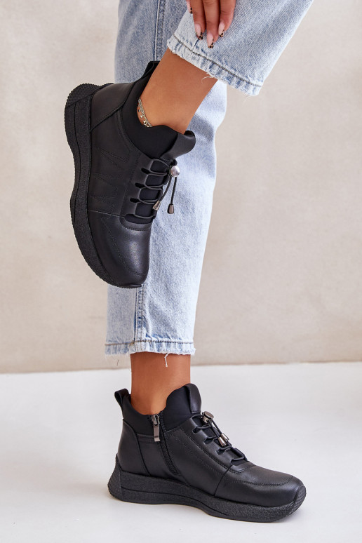 pašiltinti sportiniai bateliai Oda Į Pilį Artiker 55C0041 juodos spalvos