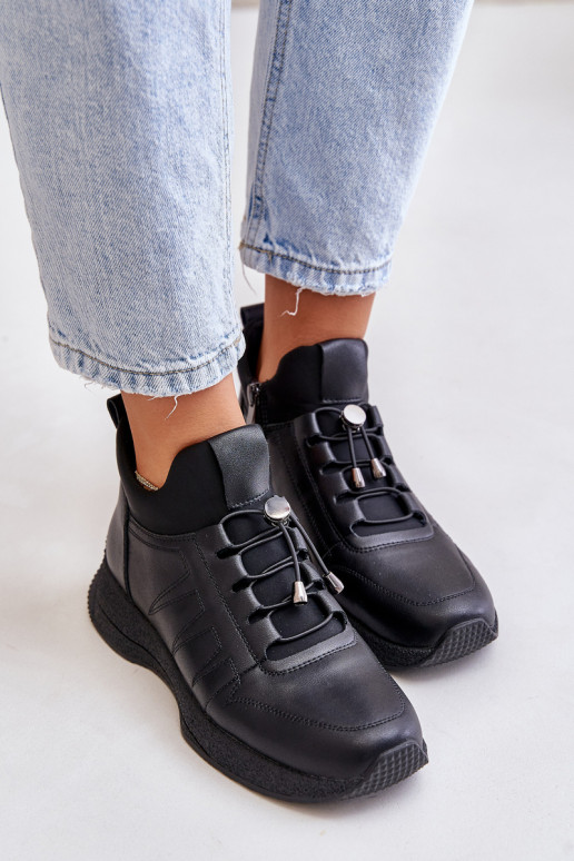 pašiltinti sportiniai bateliai Oda Į Pilį Artiker 55C0041 juodos spalvos