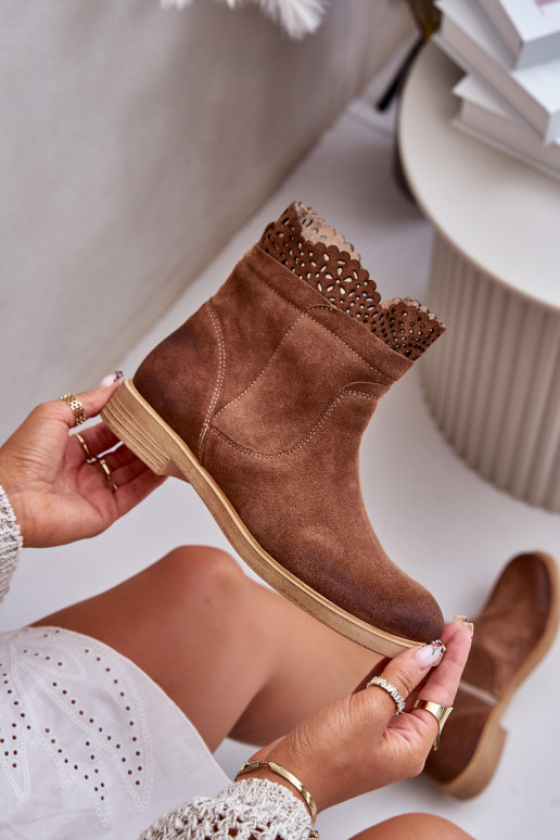 žemakulniai batai moterims su plačiais kulniukais iš zomšos LeĮskis 3624 rudos spalvos žemakulniai batai moterims su plačiais kulniukais iš zomšos LeĮskis 3624 rudos spalvos