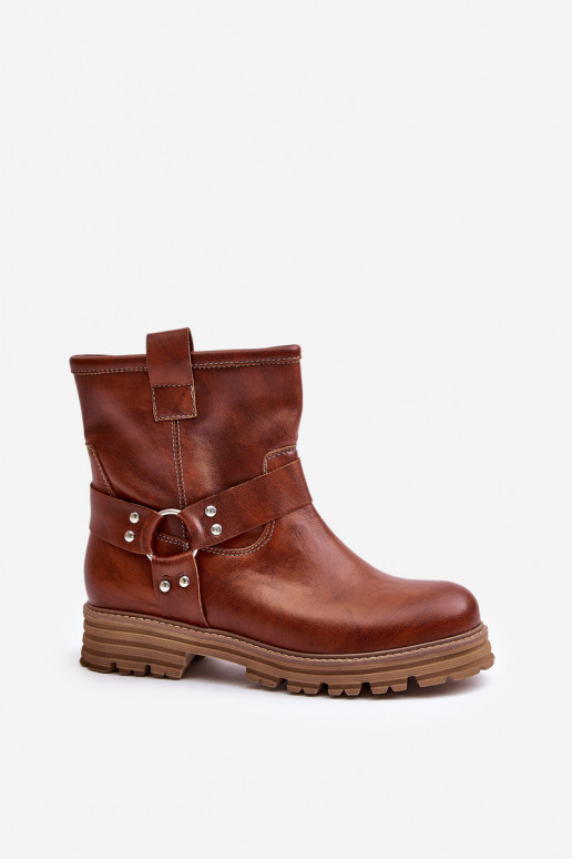 Oda Moteriški aulinukai su plačiais kulniukais LeĮskis 3610 rudos spalvos