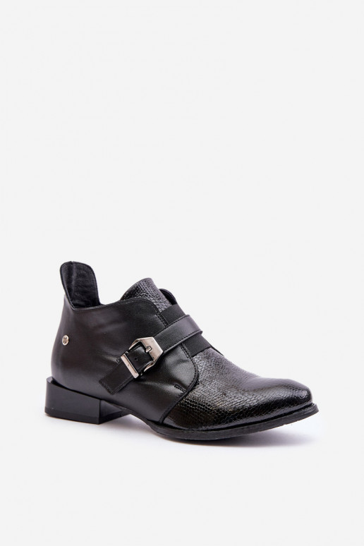 Oda Žemas Aulinukai Į Pilį Tai turiciejka 06692-01 juodos spalvos Oda Žemas Aulinukai Į Pilį Tai turiciejka 06692-01 juodos spalvos