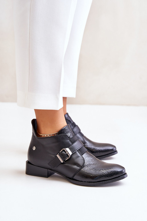 Oda Žemas Aulinukai Į Pilį Tai turiciejka 06692-01 juodos spalvos Oda Žemas Aulinukai Į Pilį Tai turiciejka 06692-01 juodos spalvos