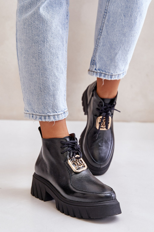 Zazoo 2952 Oda Aulinukai su aukso spalvos detalėmis juodos spalvos