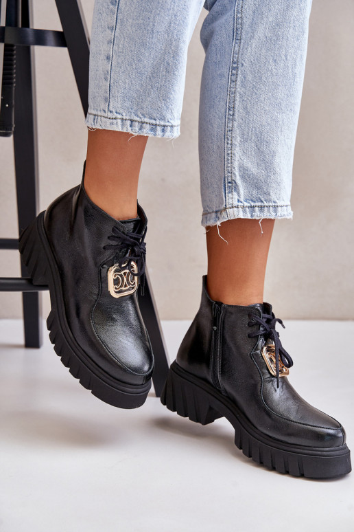 Zazoo 2952 Oda Aulinukai su aukso spalvos detalėmis juodos spalvos