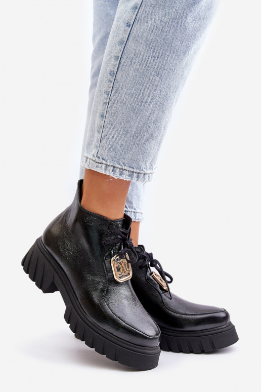 Zazoo 2952 Oda Aulinukai su aukso spalvos detalėmis juodos spalvos