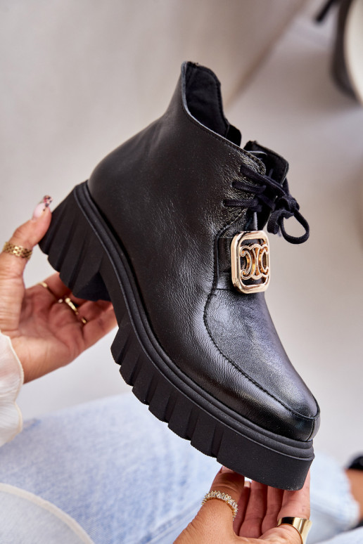 Zazoo 2952 Oda Aulinukai su aukso spalvos detalėmis juodos spalvos