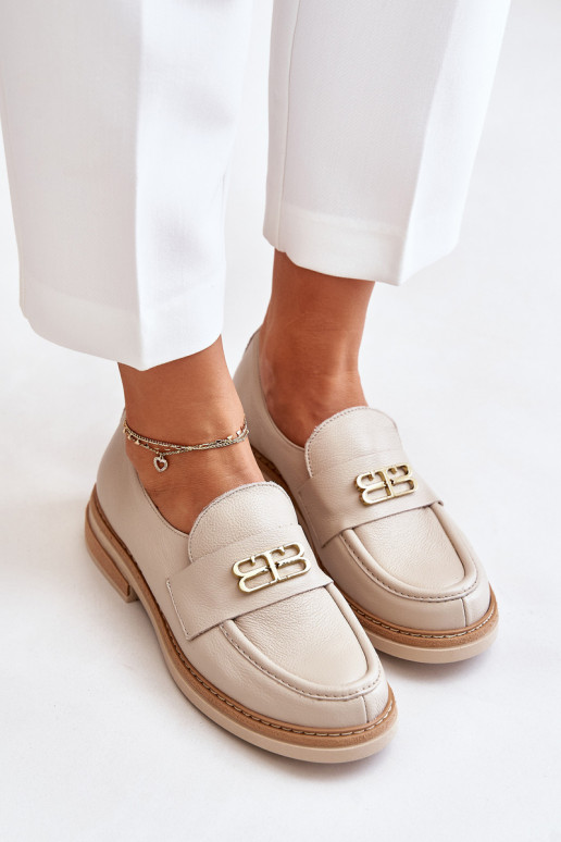 Zazoo 20174 Oda Elegantiško stiliaus batai Moteriškas su plačiais kulniukais smėlio spalvos