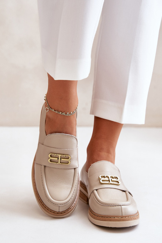 Zazoo 20174 Oda Elegantiško stiliaus batai Moteriškas su plačiais kulniukais smėlio spalvos