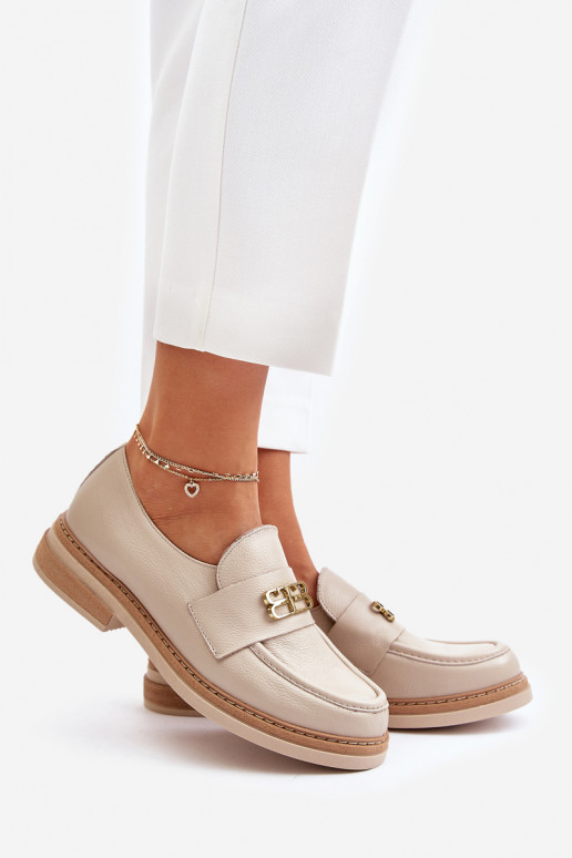 Zazoo 20174 Oda Elegantiško stiliaus batai Moteriškas su plačiais kulniukais smėlio spalvos