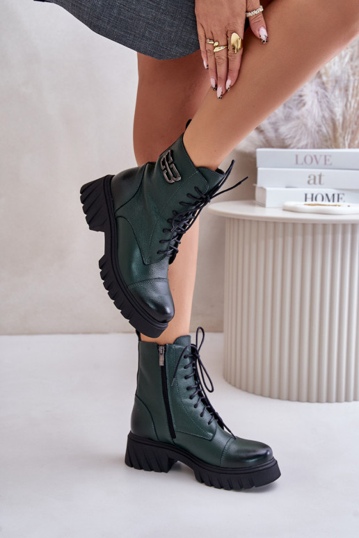 Zazoo 60486 Oda Šilti suvarstomi aulinukai chaki spalvos Zazoo 60486 Oda Šilti suvarstomi aulinukai chaki spalvos