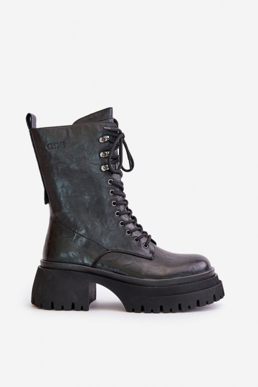 Oda Darbiniai kulkšnies batai Moteriškas pašiltinti GOE OO2N4121 juodos spalvos