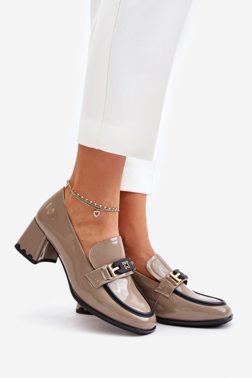 su lako efektu batai Moteriškas su kulniukais su ornamentais Artiker 55C1054 smėlio spalvos