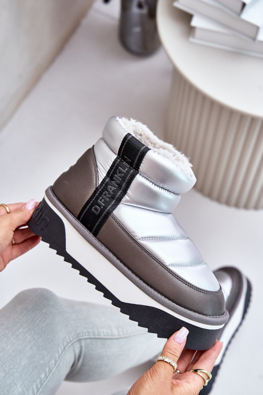 Žemas sniego batai Ant storo pado D.Franklin DFSH371010 sidabro spalvos Žemas sniego batai Ant storo pado D.Franklin DFSH371010 sidabro spalvos