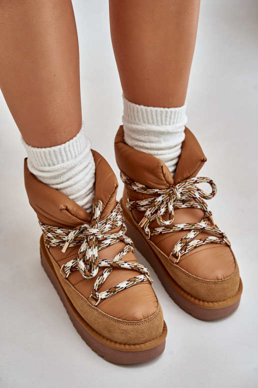 iš zomšos sniego batai MoteriškassuGrubym Suvarstymasm D.Franklin DFSH375003 rudos spalvos iš zomšos sniego batai MoteriškassuGrubym Suvarstymasm D.Franklin DFSH375003 rudos spalvos