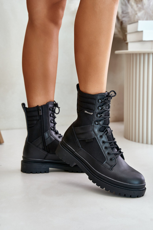 Oda batai Aulinukai Vyriški pašiltinti Big Star OO174164 juodos spalvos Oda batai Aulinukai Vyriški pašiltinti Big Star OO174164 juodos spalvos