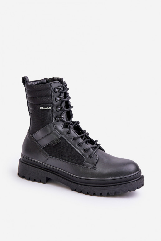 Oda batai Aulinukai Vyriški pašiltinti Big Star OO174164 juodos spalvos Oda batai Aulinukai Vyriški pašiltinti Big Star OO174164 juodos spalvos