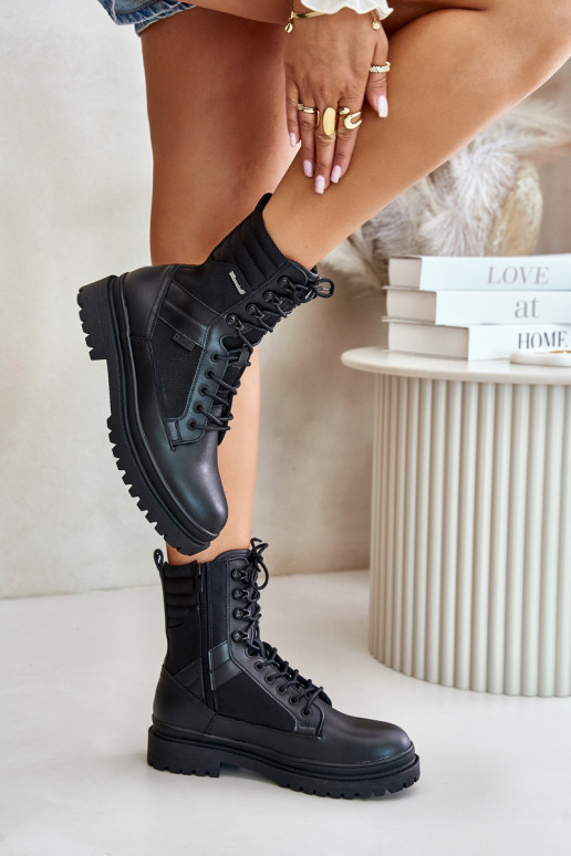 Oda batai Aulinukai Vyriški pašiltinti Big Star OO174164 juodos spalvos Oda batai Aulinukai Vyriški pašiltinti Big Star OO174164 juodos spalvos