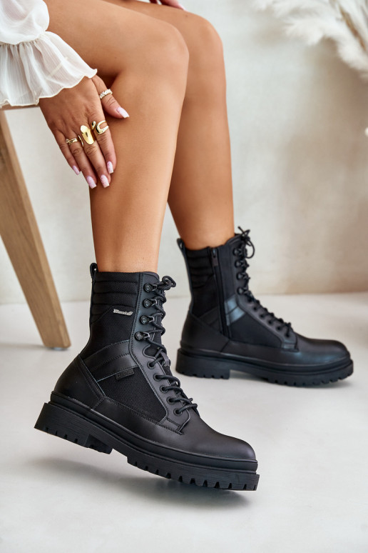 Oda batai Aulinukai Vyriški pašiltinti Big Star OO174164 juodos spalvos Oda batai Aulinukai Vyriški pašiltinti Big Star OO174164 juodos spalvos