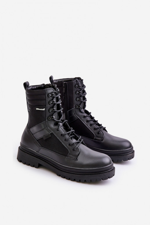 Oda batai Aulinukai Vyriški pašiltinti Big Star OO174164 juodos spalvos Oda batai Aulinukai Vyriški pašiltinti Big Star OO174164 juodos spalvos