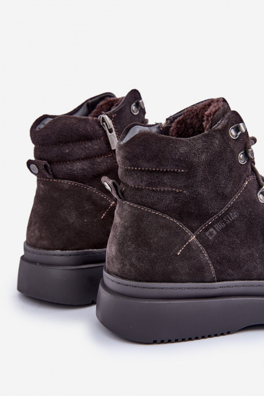 iš zomšos batai Vyriški pašiltinti Big Star OO174189 rudos spalvos iš zomšos batai Vyriški pašiltinti Big Star OO174189 rudos spalvos