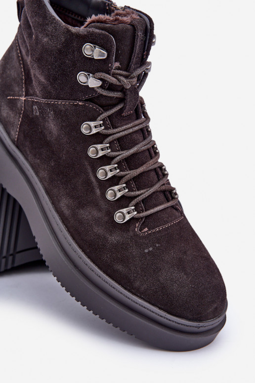 iš zomšos batai Vyriški pašiltinti Big Star OO174189 rudos spalvos iš zomšos batai Vyriški pašiltinti Big Star OO174189 rudos spalvos
