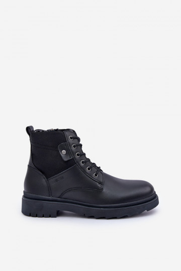 Oda pašiltinti batai Aulinukai Vyriški Big Star OO174166 juodos spalvos 2