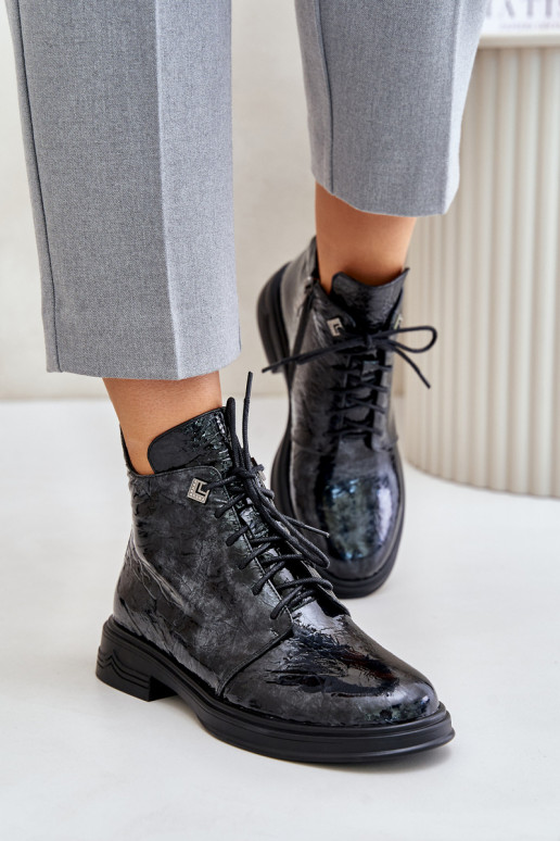 Oda su lako efektu Moteriški aulinukai pašiltinti Į Pilį D&A LZ42-042 Juodos ir-pilkos spalvos