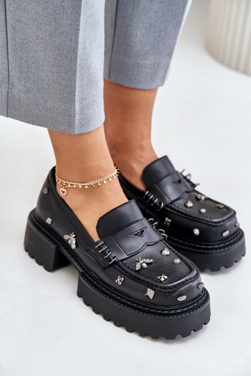 Oda batai Moteriškas su gražiomis detalėmis D&A MR880-102 juodos spalvos Oda batai Moteriškas su gražiomis detalėmis D&A MR880-102 juodos spalvos