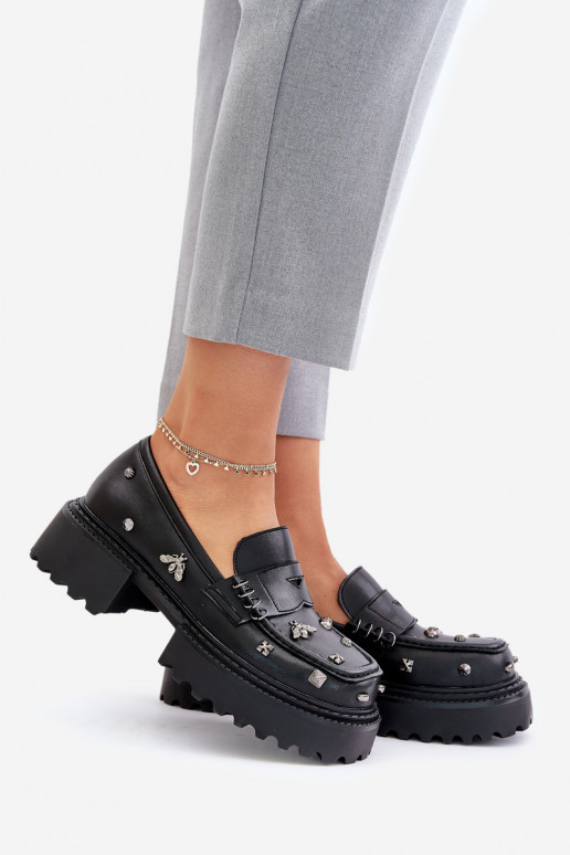 Oda batai Moteriškas su gražiomis detalėmis D&A MR880-102 juodos spalvos Oda batai Moteriškas su gražiomis detalėmis D&A MR880-102 juodos spalvos